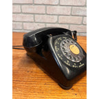 Vintage Electric Black Plastic Tabletop Rotary Telephone Monophone Northlake, Illinois USA
