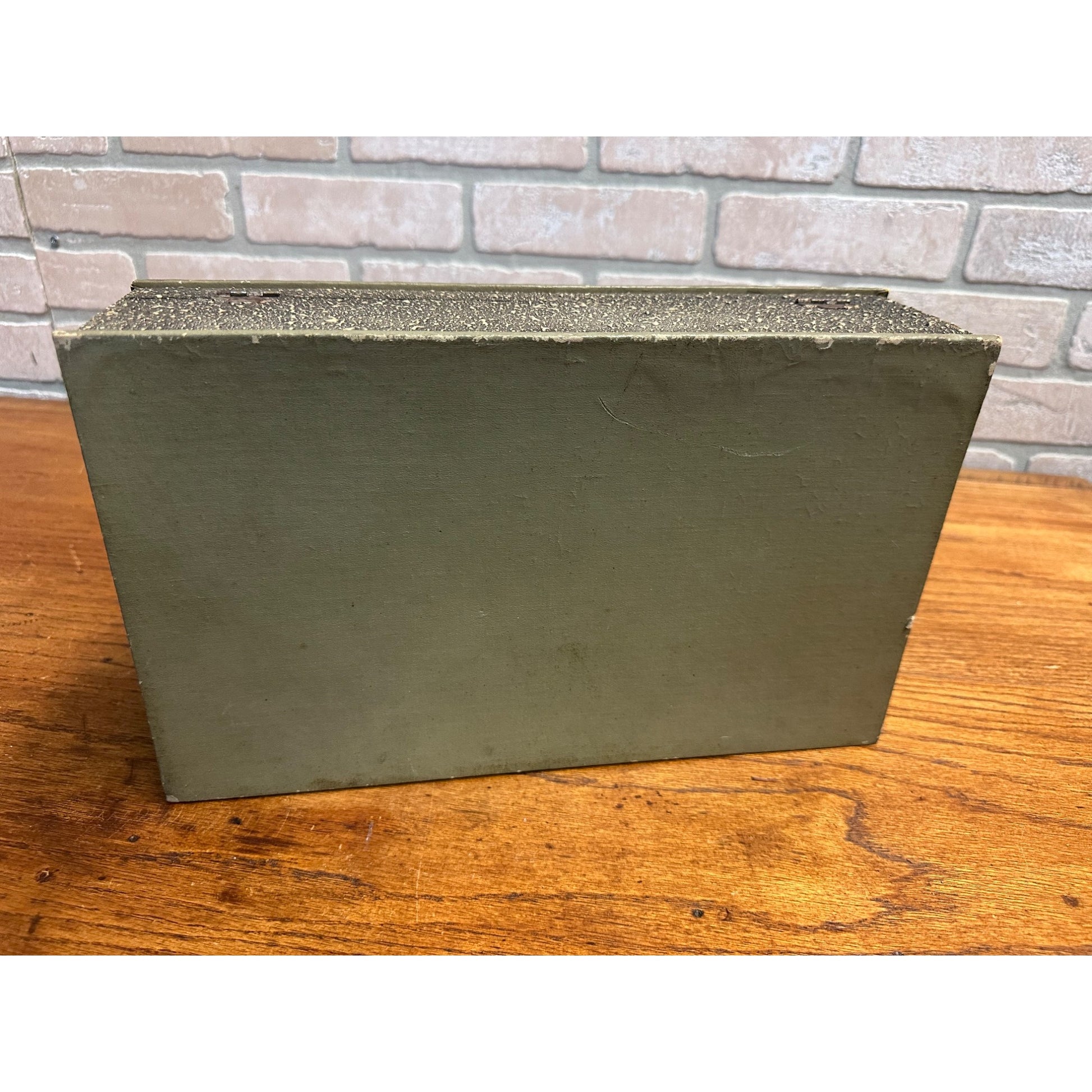 Vintage 1930s Art Deco Nouveau Embossed Wooden Dresser Hinged Box Woman