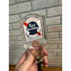 Vintage 1960s Pabst Blue Ribbon Beer Acrylic 5-1/2" Tap Handle Knob Tapper Bar Pub