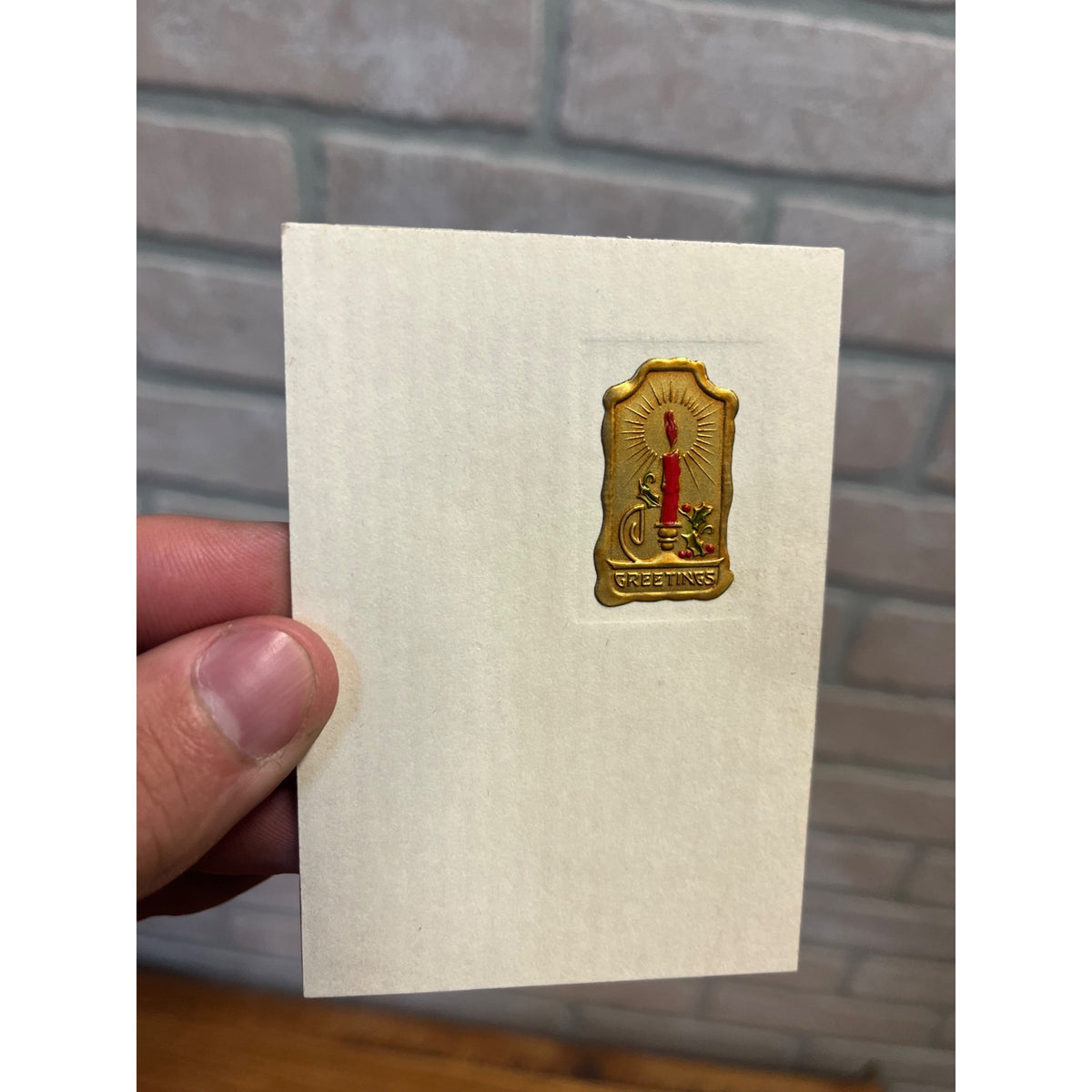 c1930s Prescott Arizona Christmas Card Thumb Butte Hand Colored Photo Yavapai