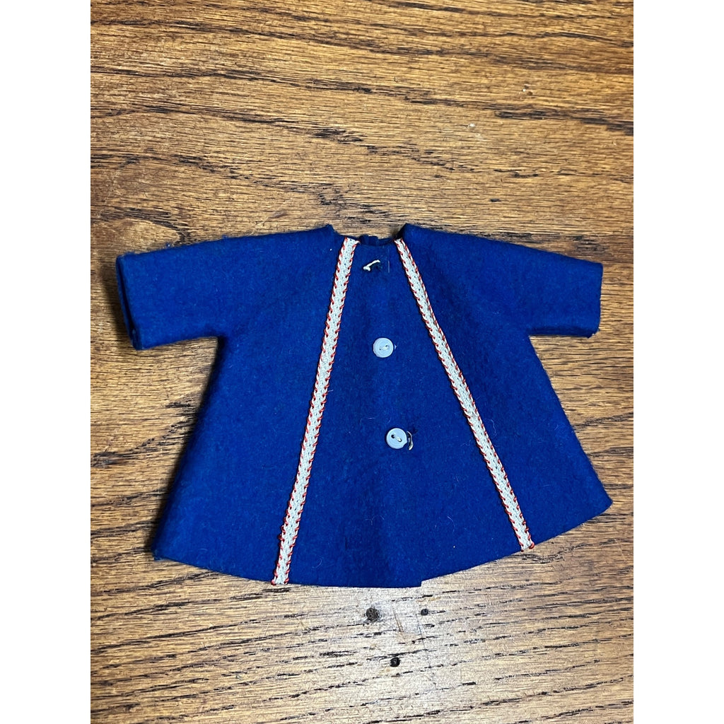 Vintage 1960s Ideal Tammy Doll Family Pepper's Frost Frolics Blue Felt Winter Coat