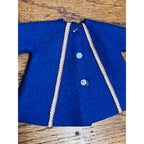 Vintage 1960s Ideal Tammy Doll Family Pepper's Frost Frolics Blue Felt Winter Coat