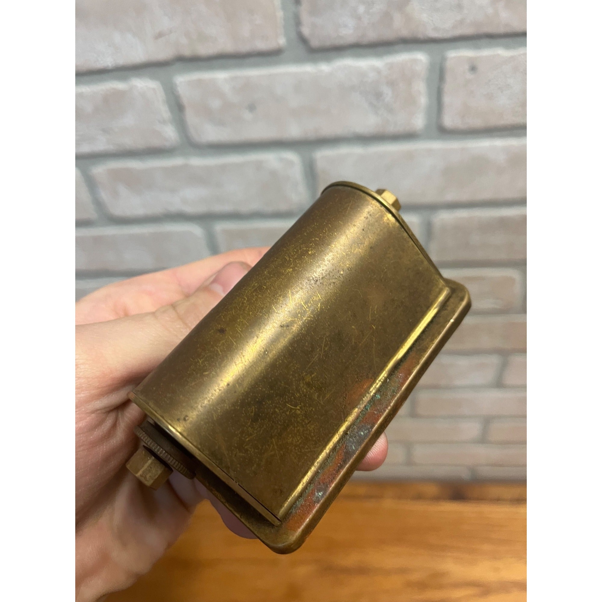 Vintage Perpetual Flip Mechanical Desktop Calendar Brass