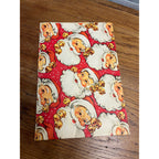 Vintage 1950s Christmas Wrapping Paper Single Sheet Gift Wrap - Santa Claus Red