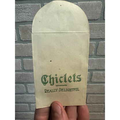 RARE Vintage 1930s Adams Chiclets Candy Wrapper Treat Bag Paper