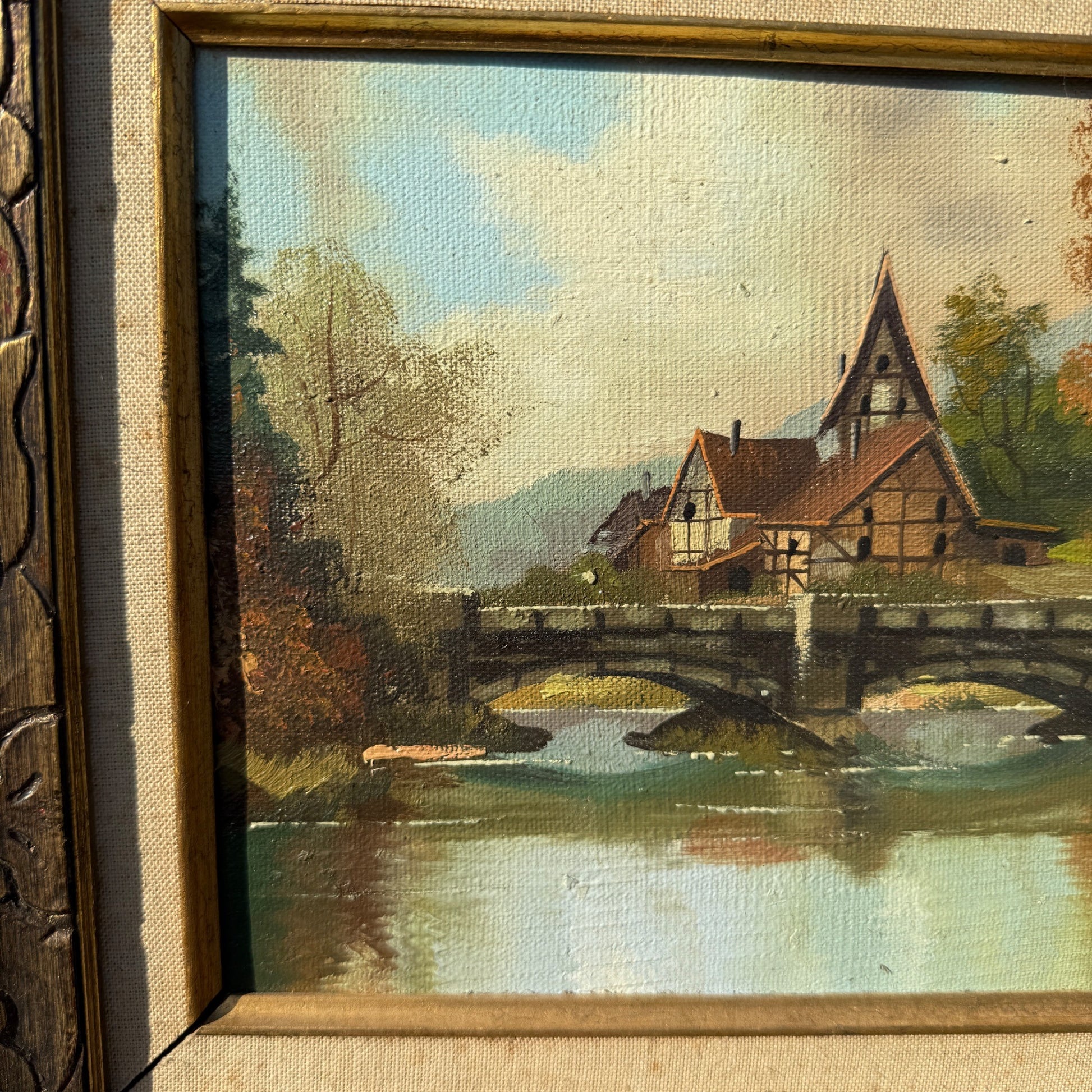 Original William Bradley Signed Oil on Canvas Art Landscape Framed 1880-1945