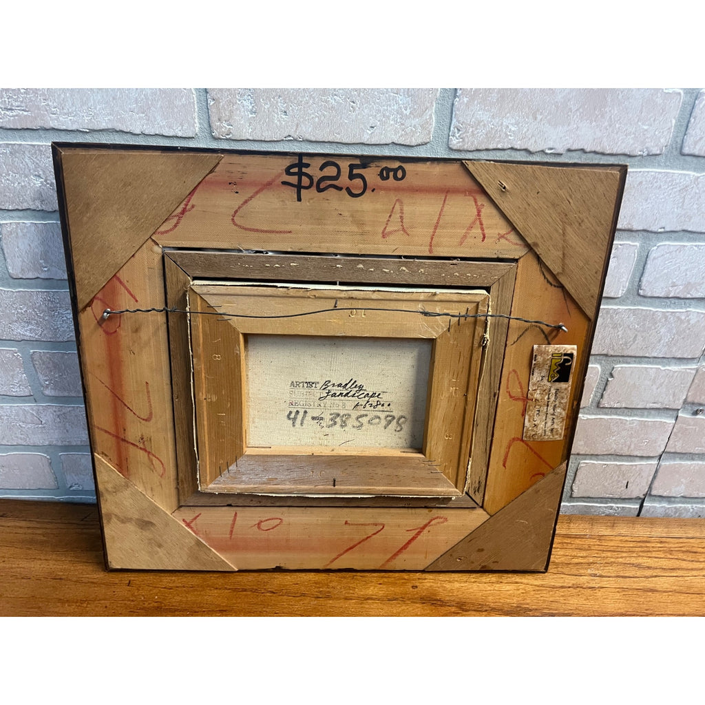 Original William Bradley Signed Oil on Canvas Art Landscape Framed 1880-1945