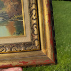 Original William Bradley Signed Oil on Canvas Art Landscape Framed 1880-1945
