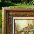 Original William Bradley Signed Oil on Canvas Art Landscape Framed 1880-1945