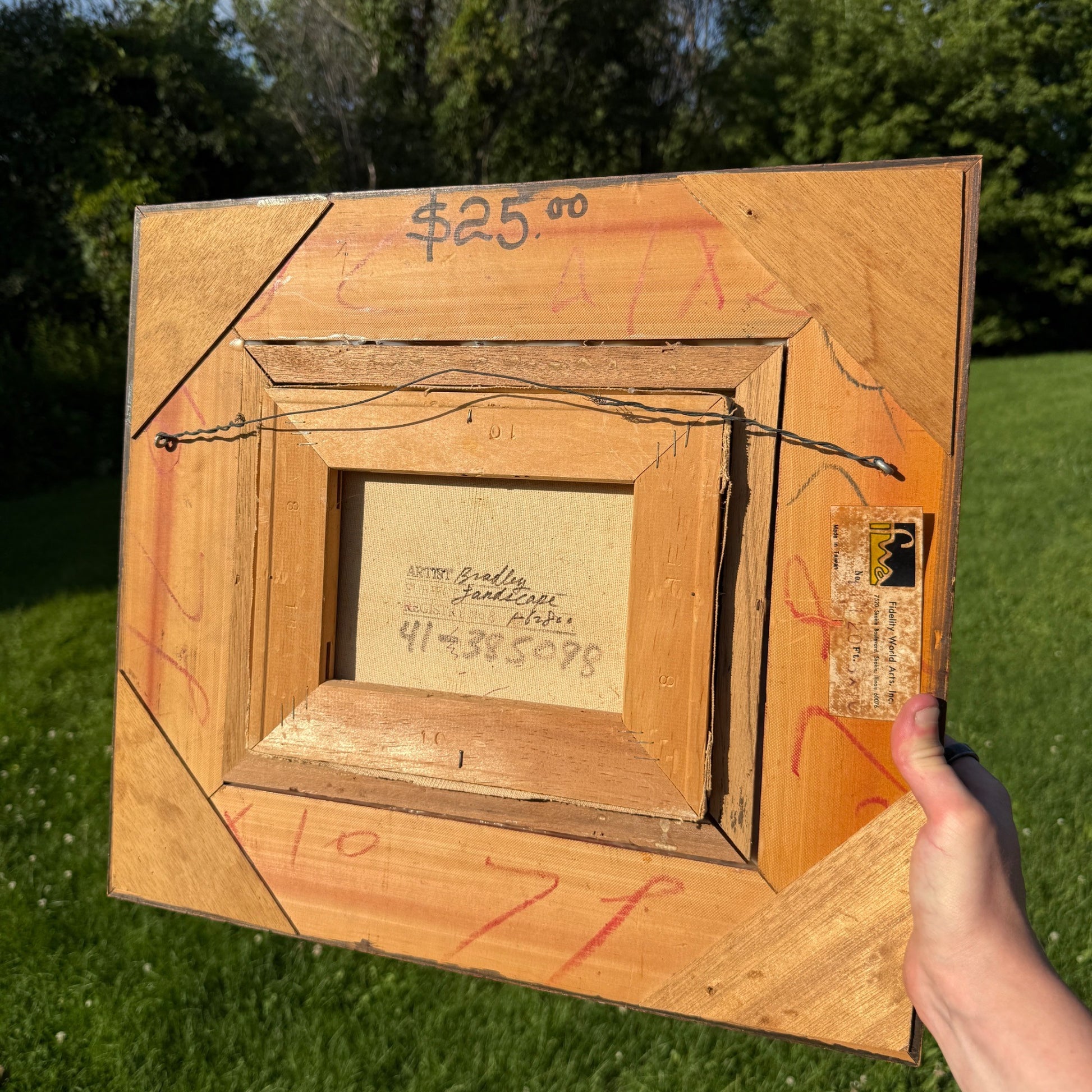 Original William Bradley Signed Oil on Canvas Art Landscape Framed 1880-1945