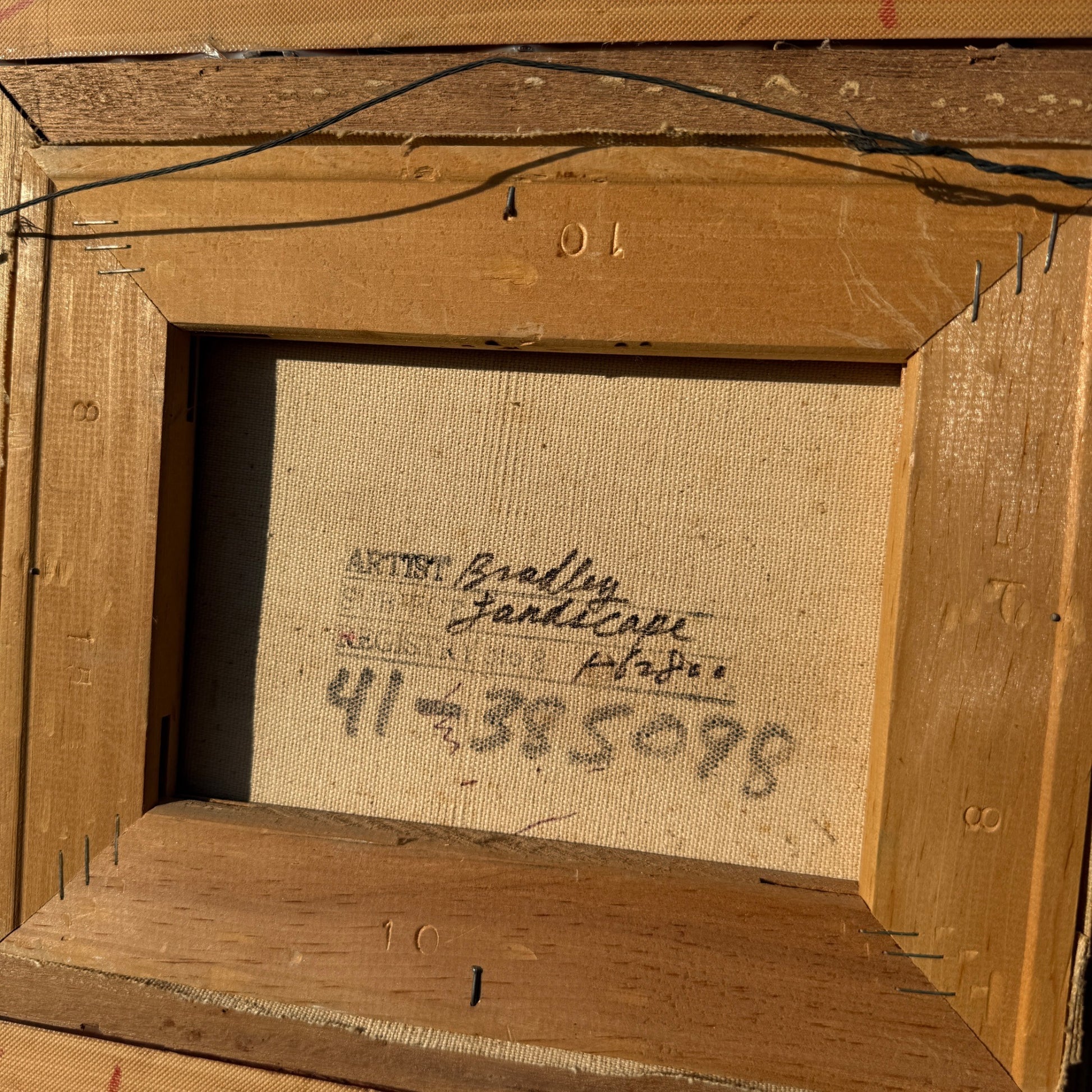 Original William Bradley Signed Oil on Canvas Art Landscape Framed 1880-1945