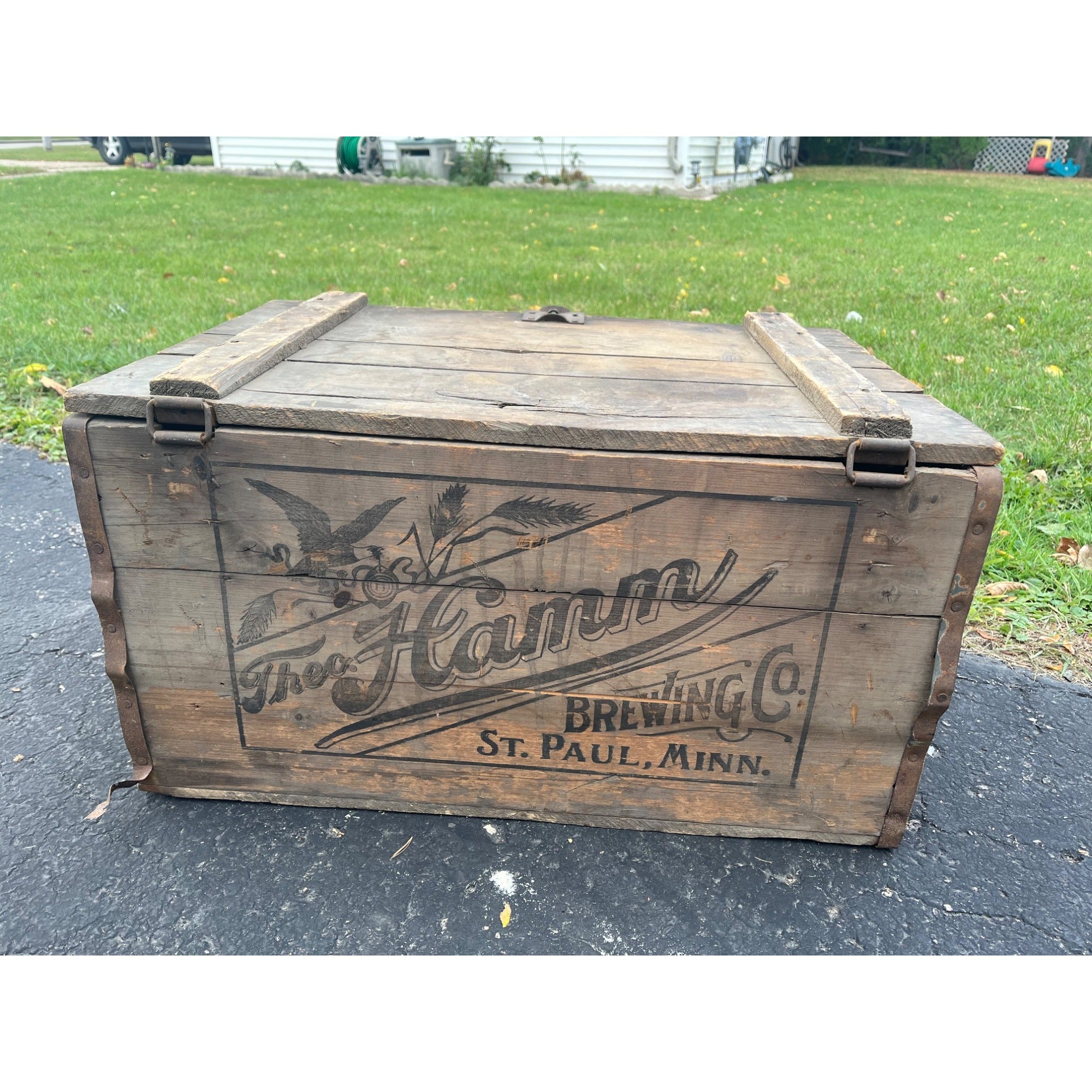 Vintage Theo Hamm Brewing Co. St Paul Wooden Crate Bottle Case Hamm's Beer LARGE