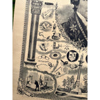 Original Antique 1894 Odd Fellowship Masonic Lithograph Litho Print Odd Fellows