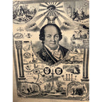 Original Antique 1894 Odd Fellowship Masonic Lithograph Litho Print Odd Fellows