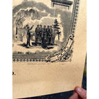 Original Antique 1894 Odd Fellowship Masonic Lithograph Litho Print Odd Fellows