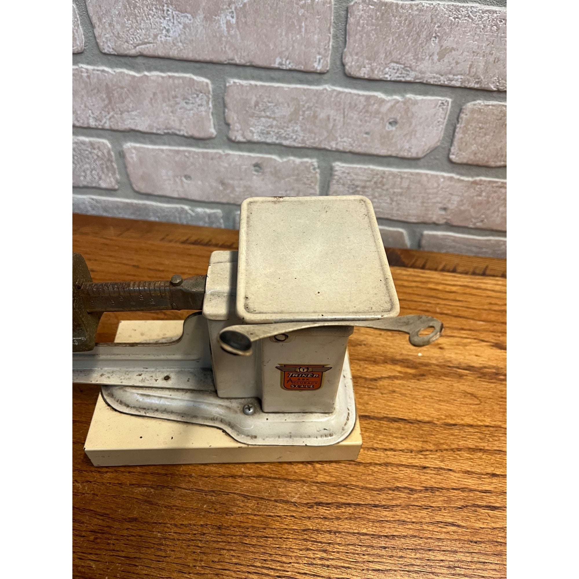 Vintage Triner Beam Scale Apothecary Pharmacy Drug Store White