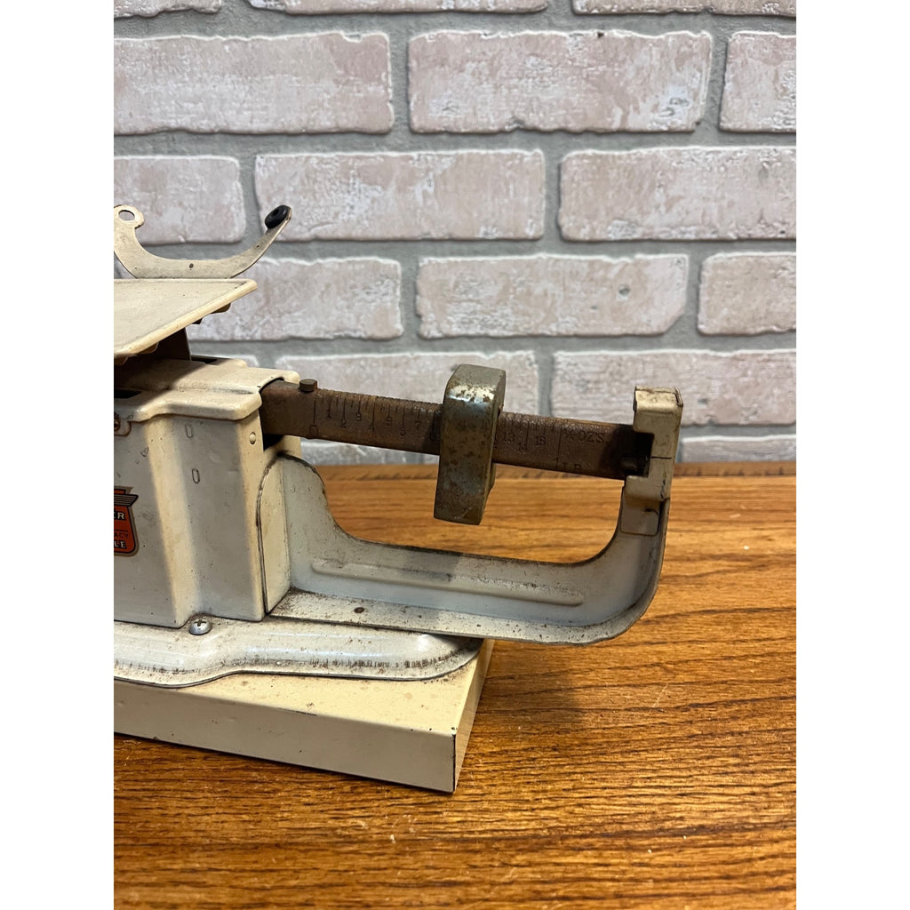 Vintage Triner Beam Scale Apothecary Pharmacy Drug Store White