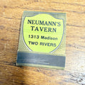 Vintage Neumann's Tavern Two Rivers Wisconsin FULL Advertising Matchbook Matches