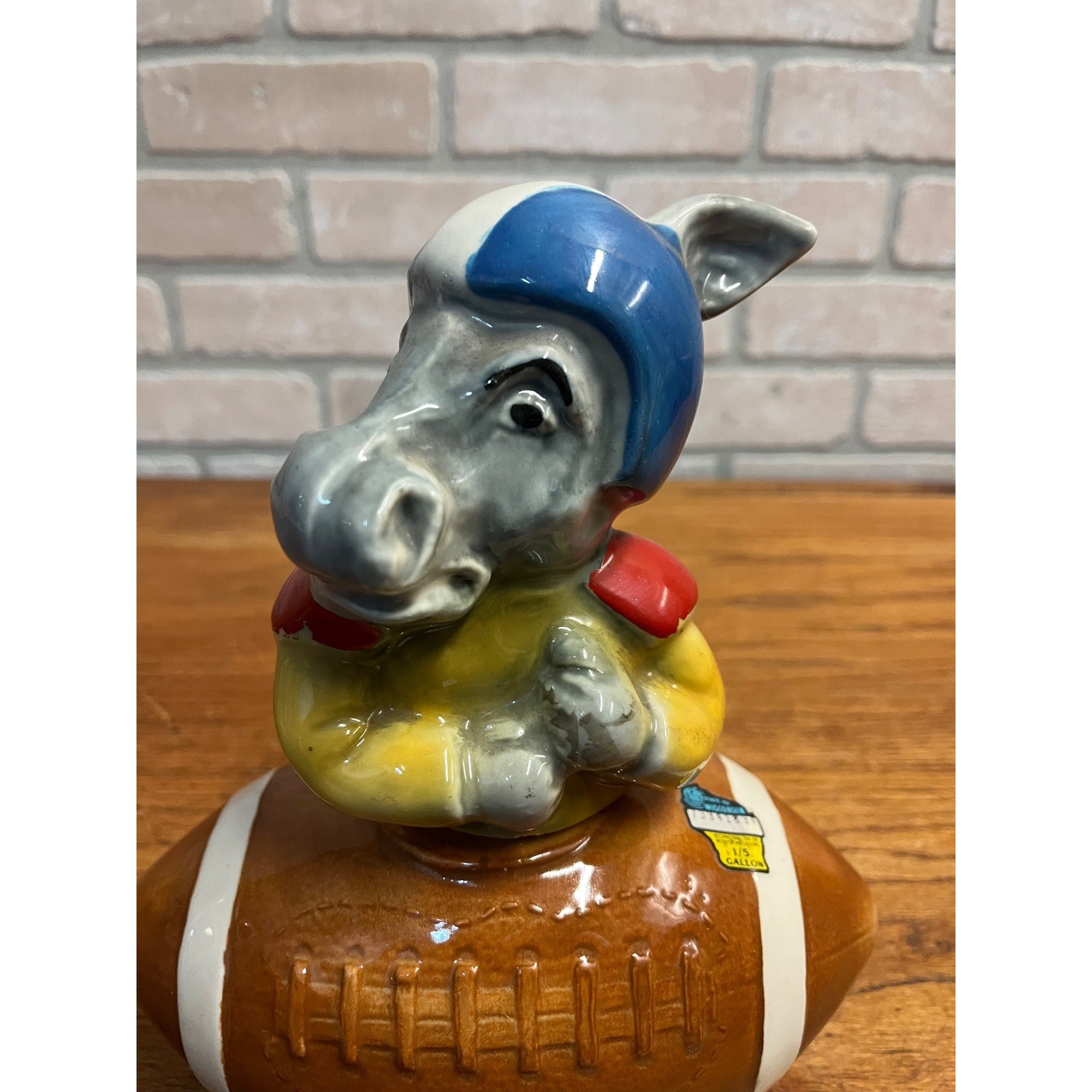 Vintage 70s Jim Beam Whiskey Decanters Donkey & Elephant Football Liquor Politic