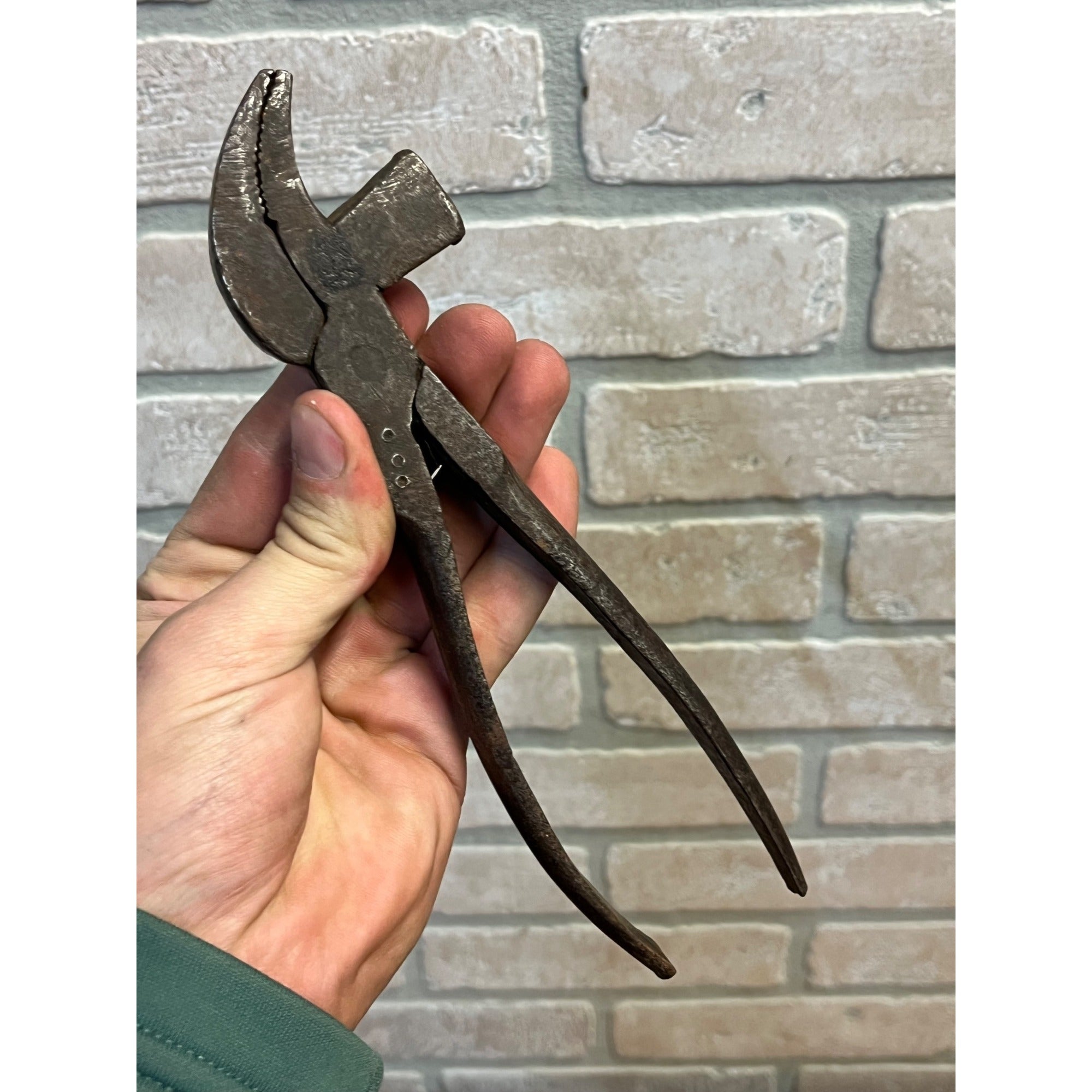 Vintage #3 Timmons & Sons Cobbler Lasting Pliers Hammer Foot Multitool 8.25"