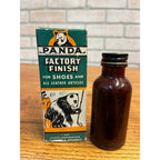 Vintage Panda Shoe Leather Polish Bottle + Box Milwaukee Wis Advertising 1948
