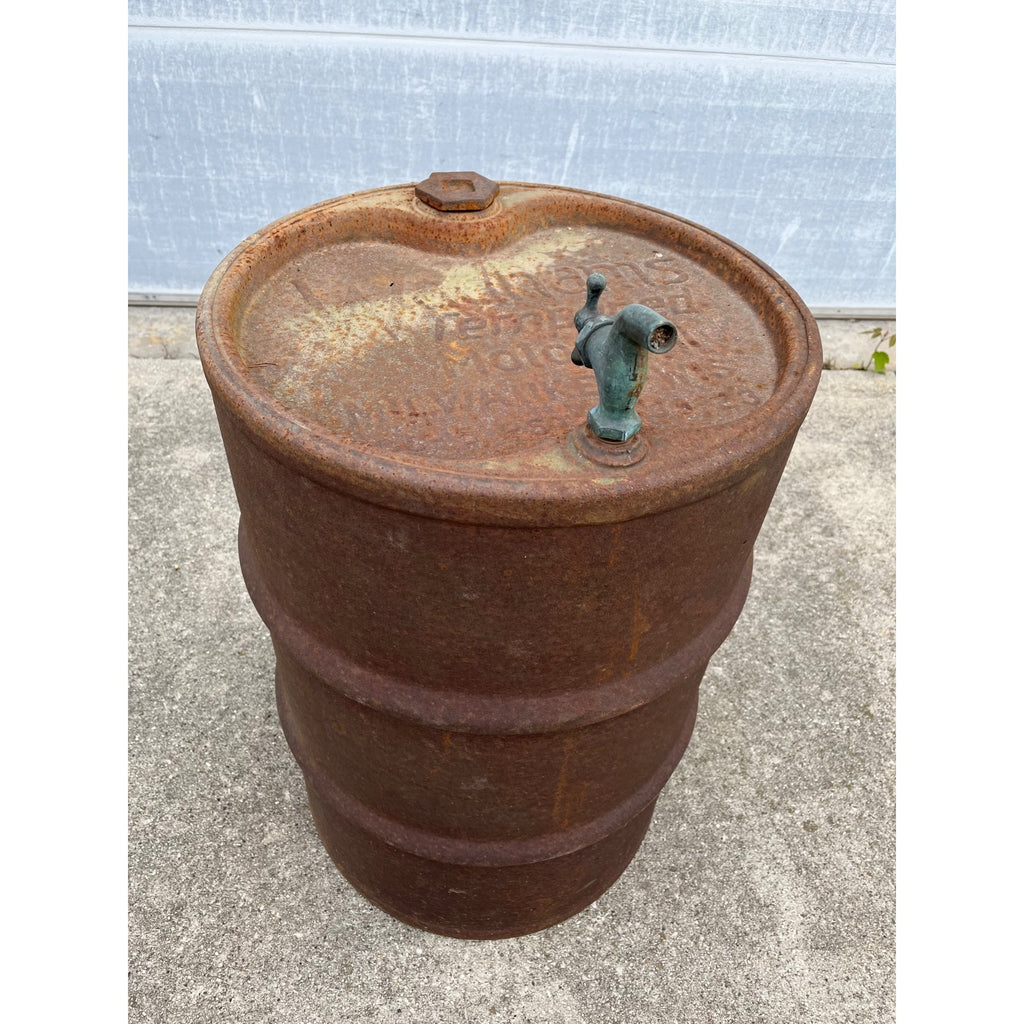 Wadhams Tempered Motor Oil Milwaukee Wis Gas Station 33 Gallon Oil Barrel Drum