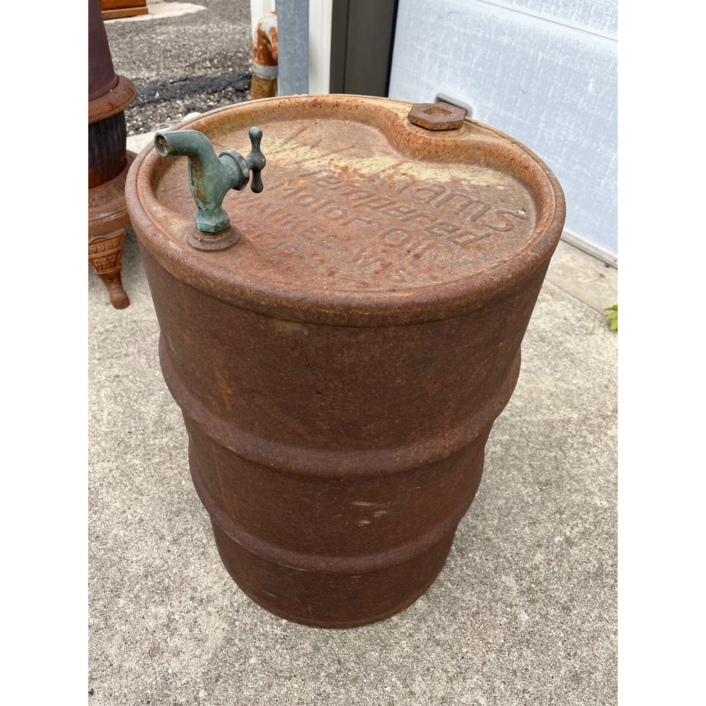 Wadhams Tempered Motor Oil Milwaukee Wis Gas Station 33 Gallon Oil Barrel Drum