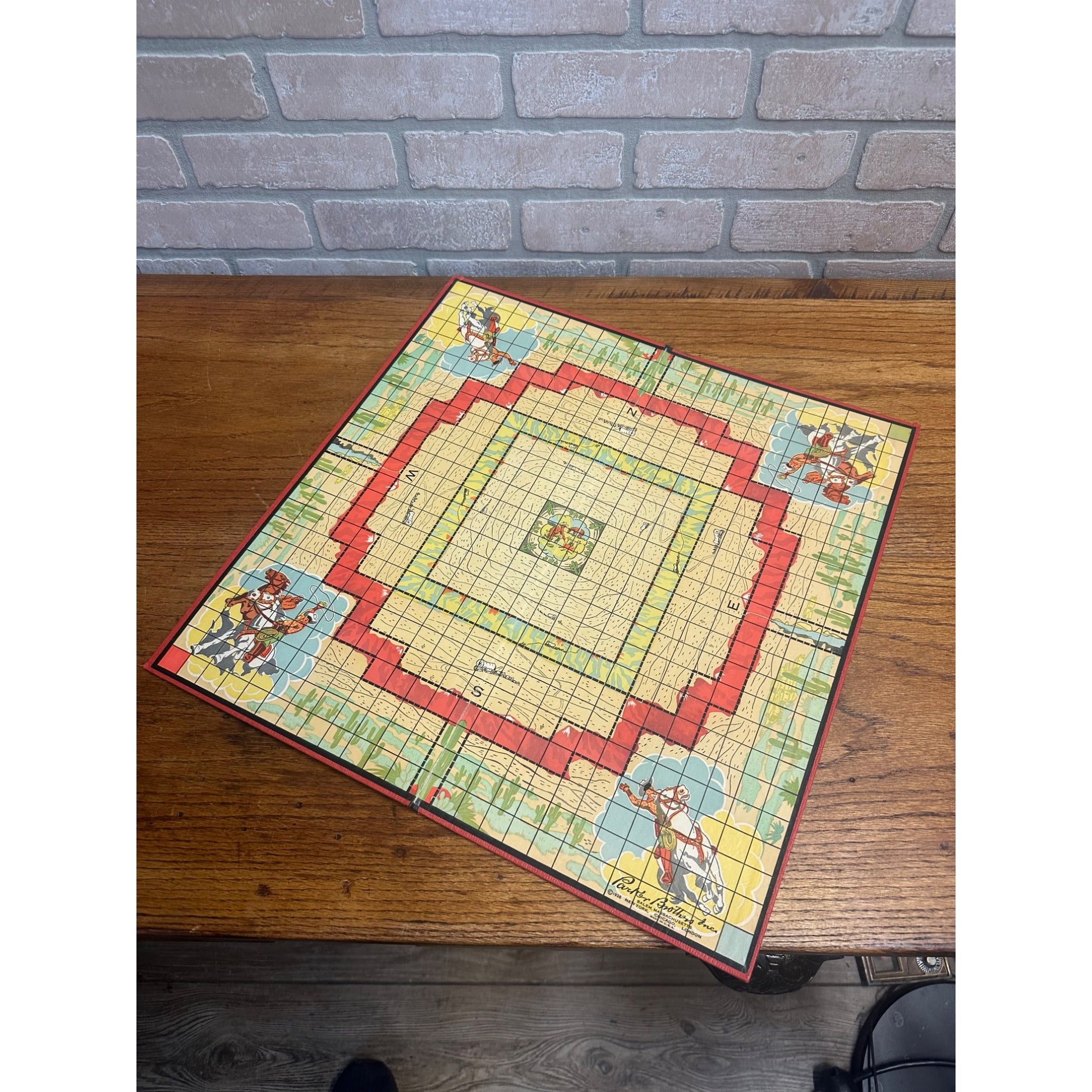 Vintage 1938 The Lone Ranger Board Game Board Only Replacement Part