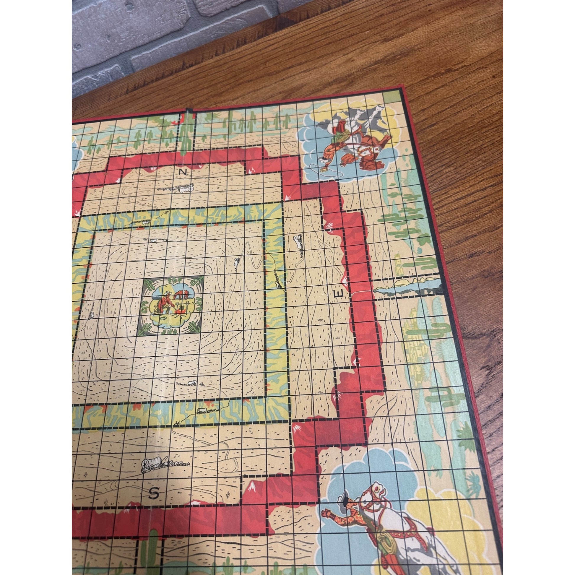 Vintage 1938 The Lone Ranger Board Game Board Only Replacement Part