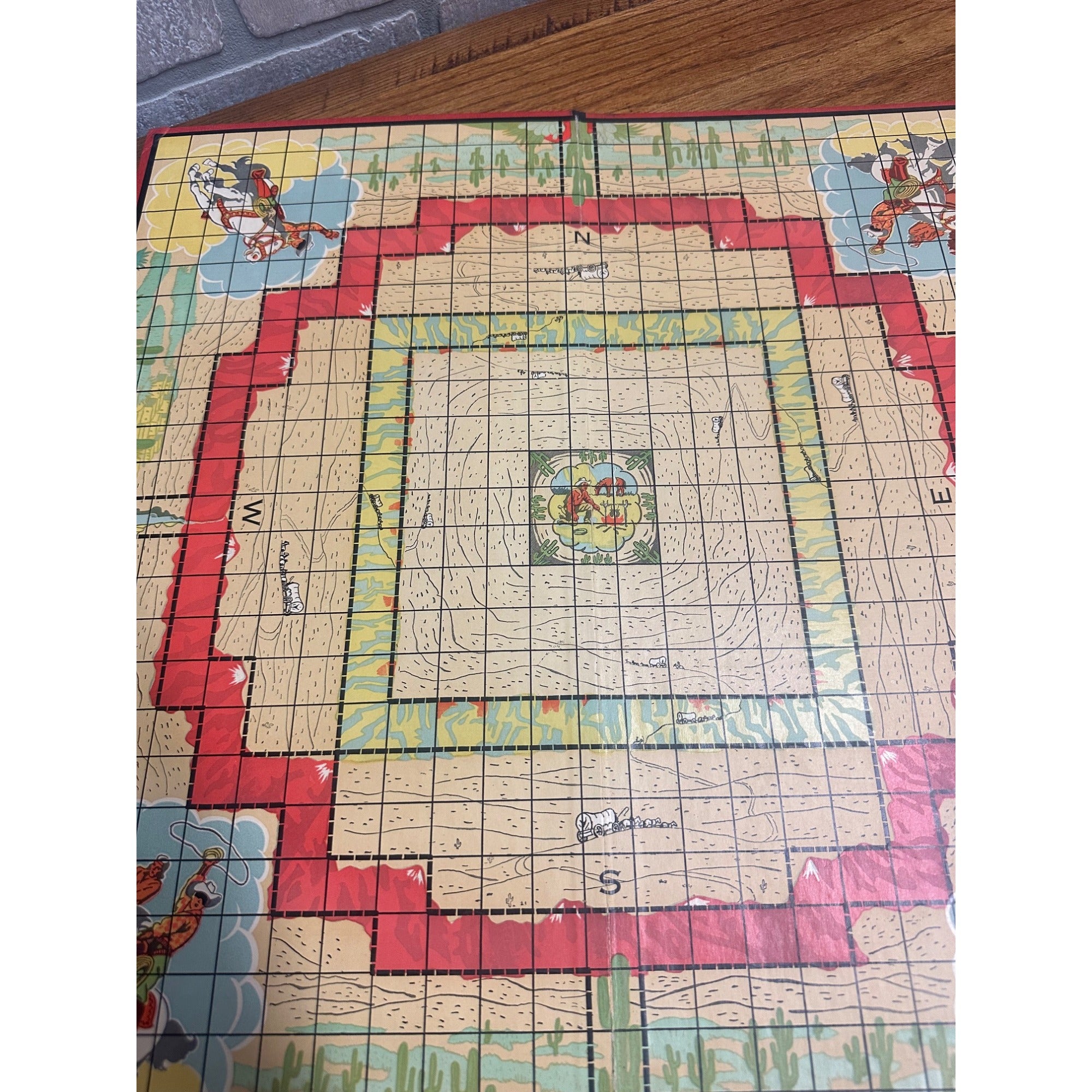 Vintage 1938 The Lone Ranger Board Game Board Only Replacement Part