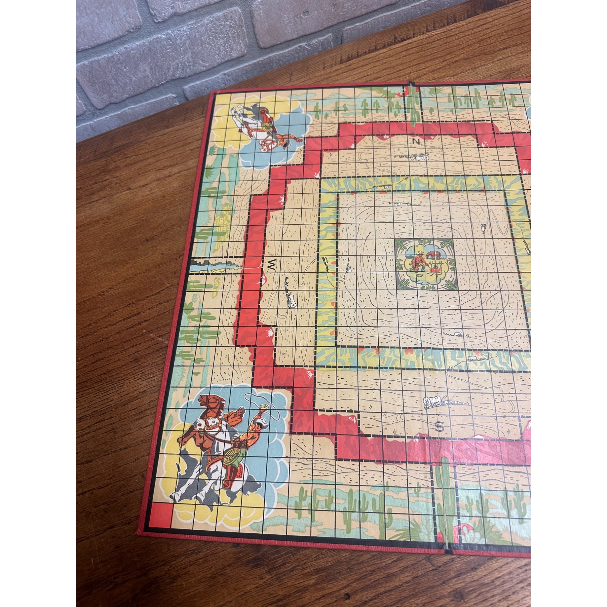 Vintage 1938 The Lone Ranger Board Game Board Only Replacement Part