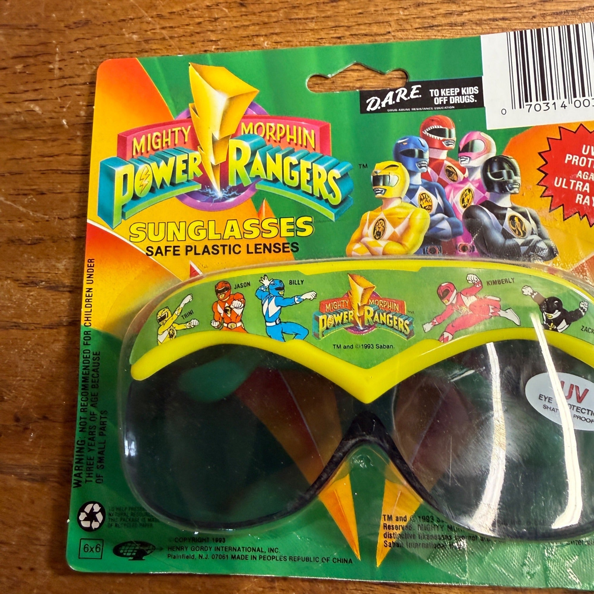 1993 Mighty Morphin Power Rangers Sunglasses Childrens Kids Brand New
