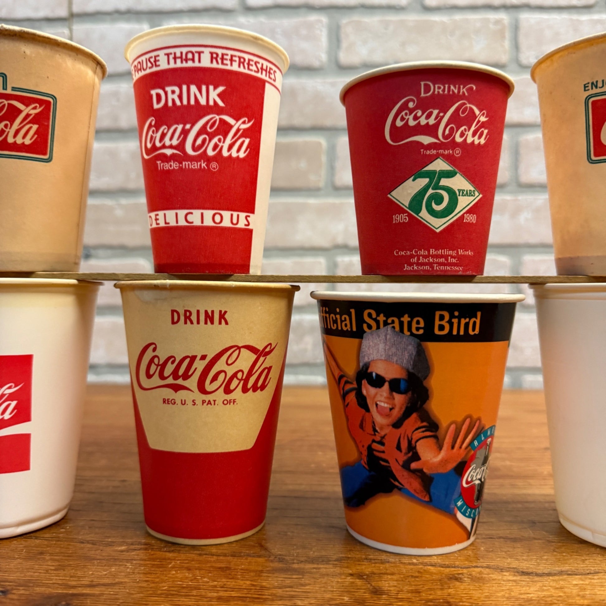 Vintage Mix Lot of Paper Wax Plastic Coca Cola Soda Advertising Promo Cups