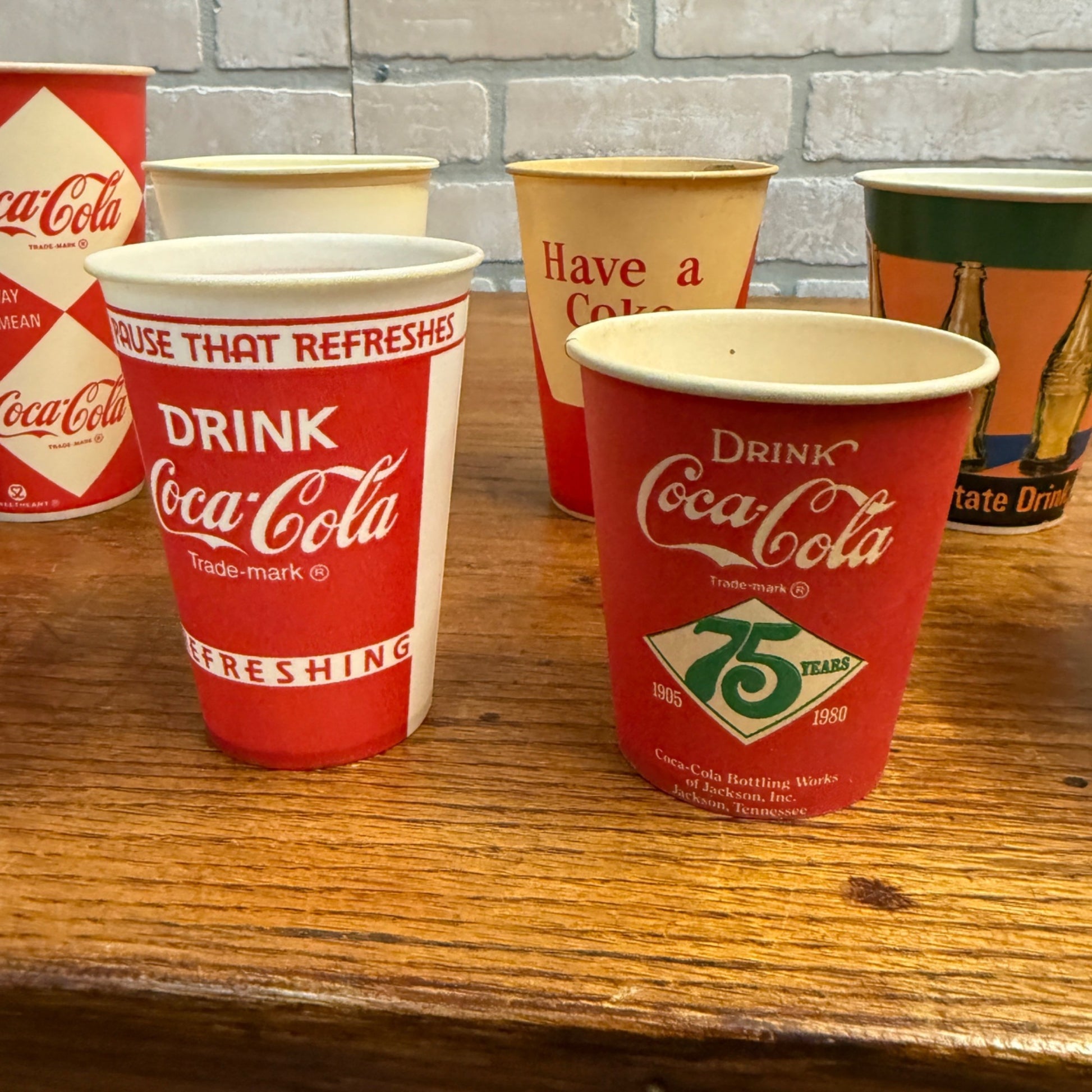 Vintage Mix Lot of Paper Wax Plastic Coca Cola Soda Advertising Promo Cups