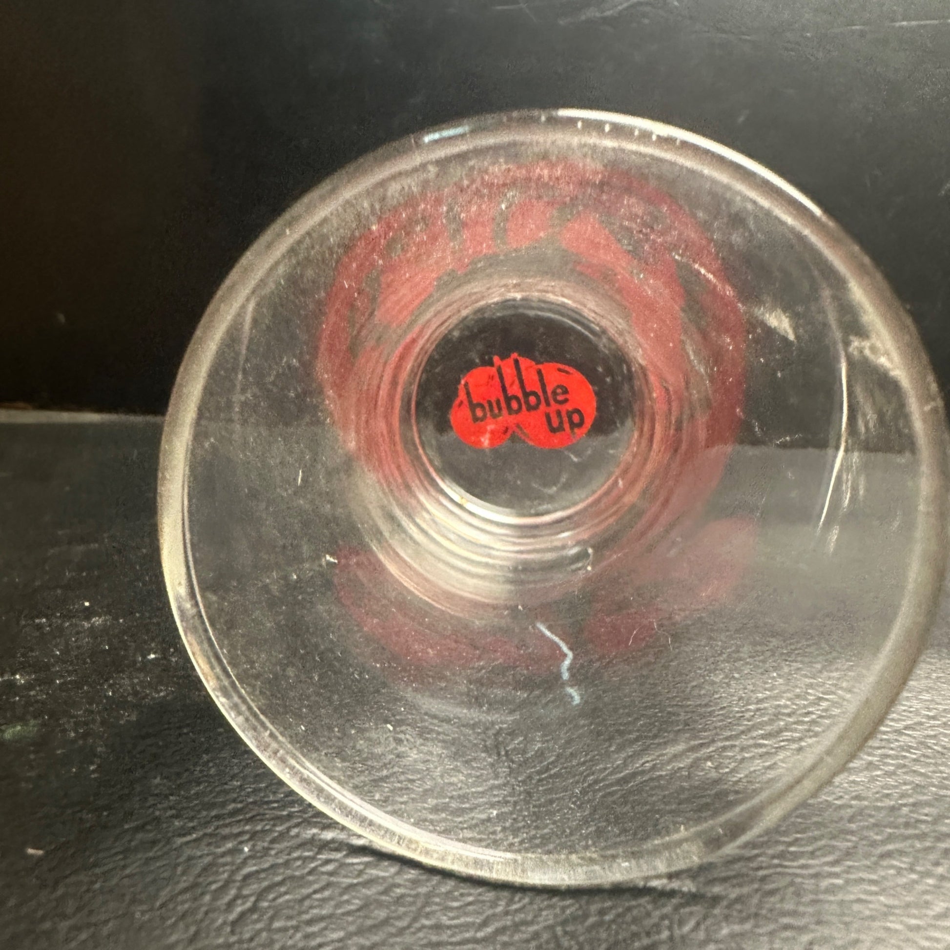 Vintage Bubble Up Bottom Marked Red ACL  Fountain Glass Advertisin
