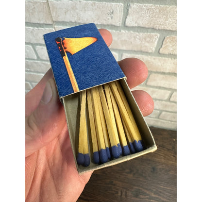 VINTAGE STRIKE ANYWHERE FLAME BOX OHIO BLUE TIP MATCHES 2"x1.5" BOX