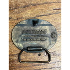 Vintage Brass Aunt Sarah's Dine-O-Rama Eagle Burgers Belt Buckle Klickitat River