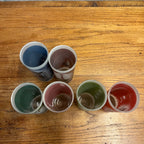 Vintage Seattle World's Fair Drinking Glass Lot of Six (6) 1962 Frosted Tall Tumblers Space Needle