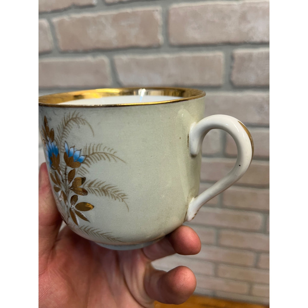 Antique Victorian Orante Storck Bird Shaving Mug Ladies Gold Rim