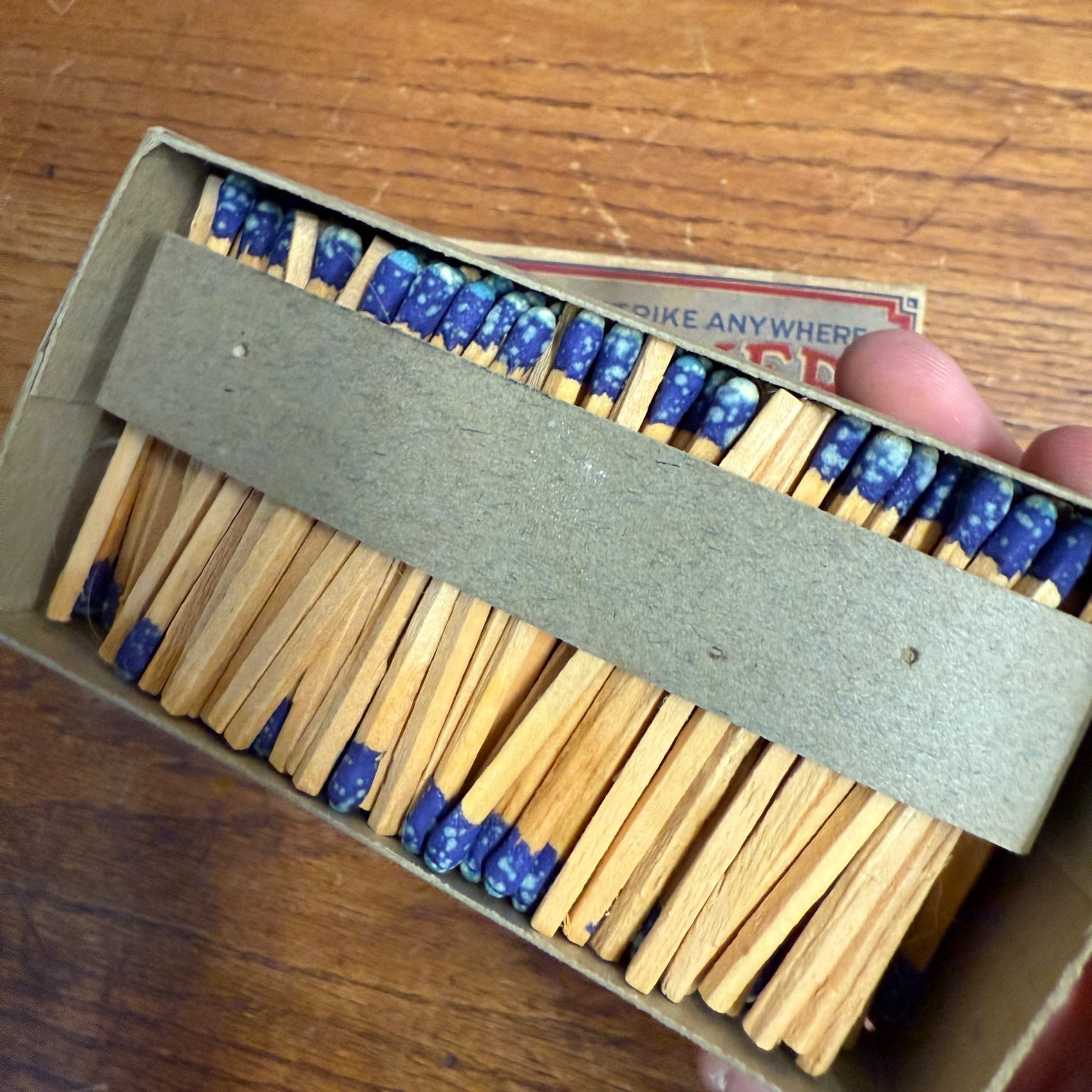 Vintage Winner Matches Advertising Match Box w/ Matches Grocery Decor