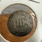 1853 Silver 3-Cent III Piece United States Silver Coin Circulated