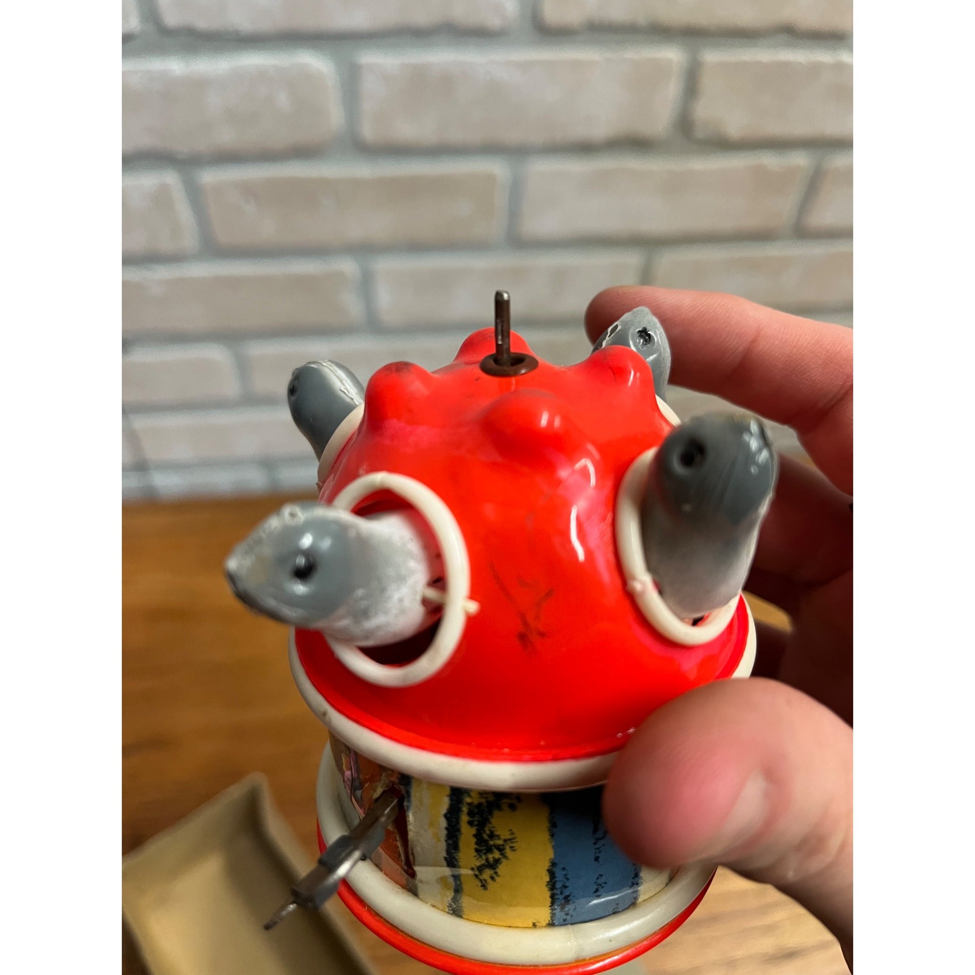 Vintage 1930s Japan Celluloid Windup Toy Merry Go Round Circus w/ Box - Works