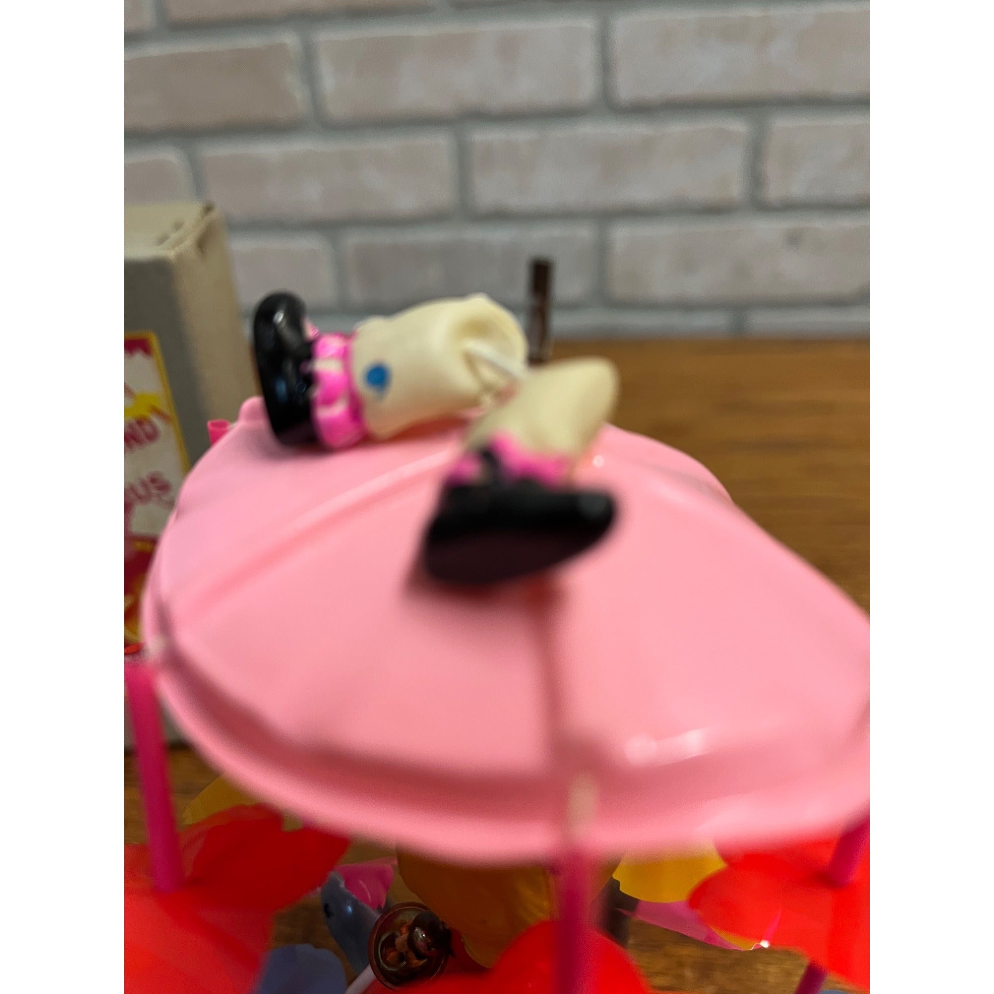 Vintage 1930s Japan Celluloid Windup Toy Merry Go Round Circus w/ Box - Works