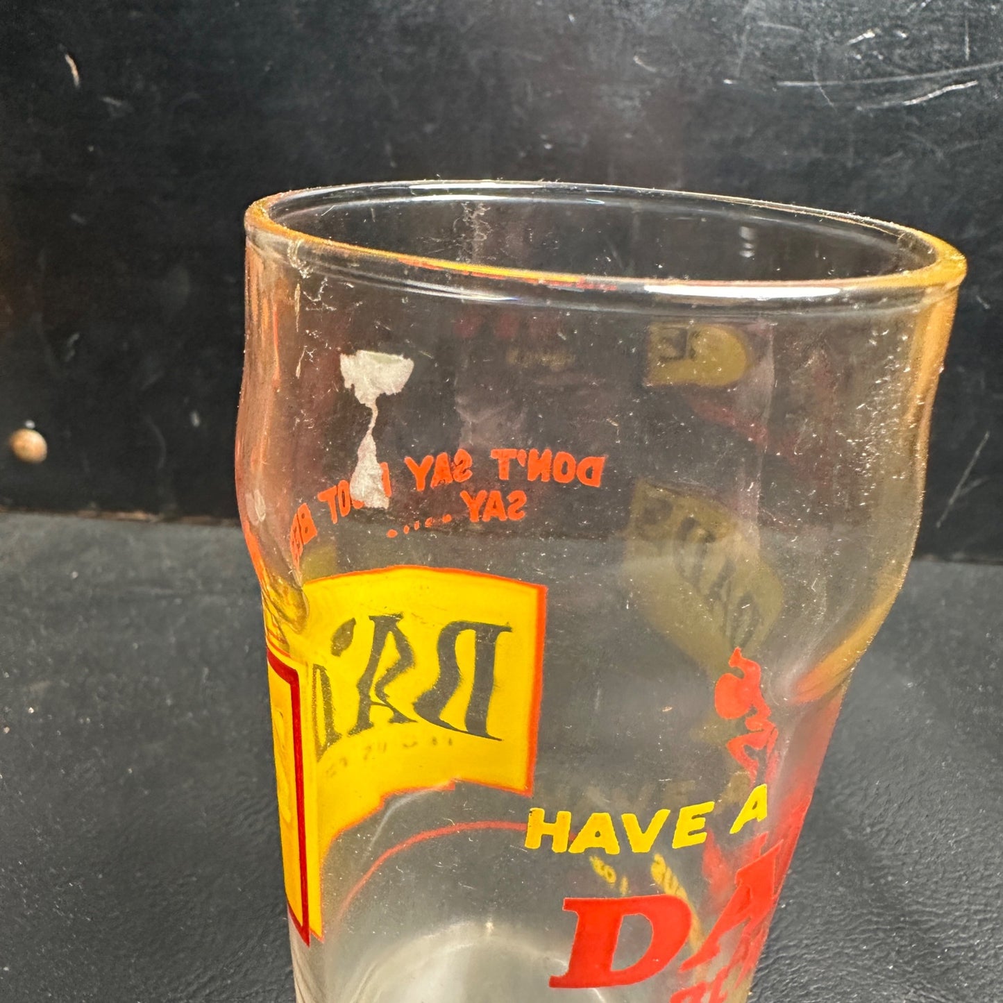 Vintage Dads Root Beer Measure Syrup Soda Fountain Glass Drinking Cup