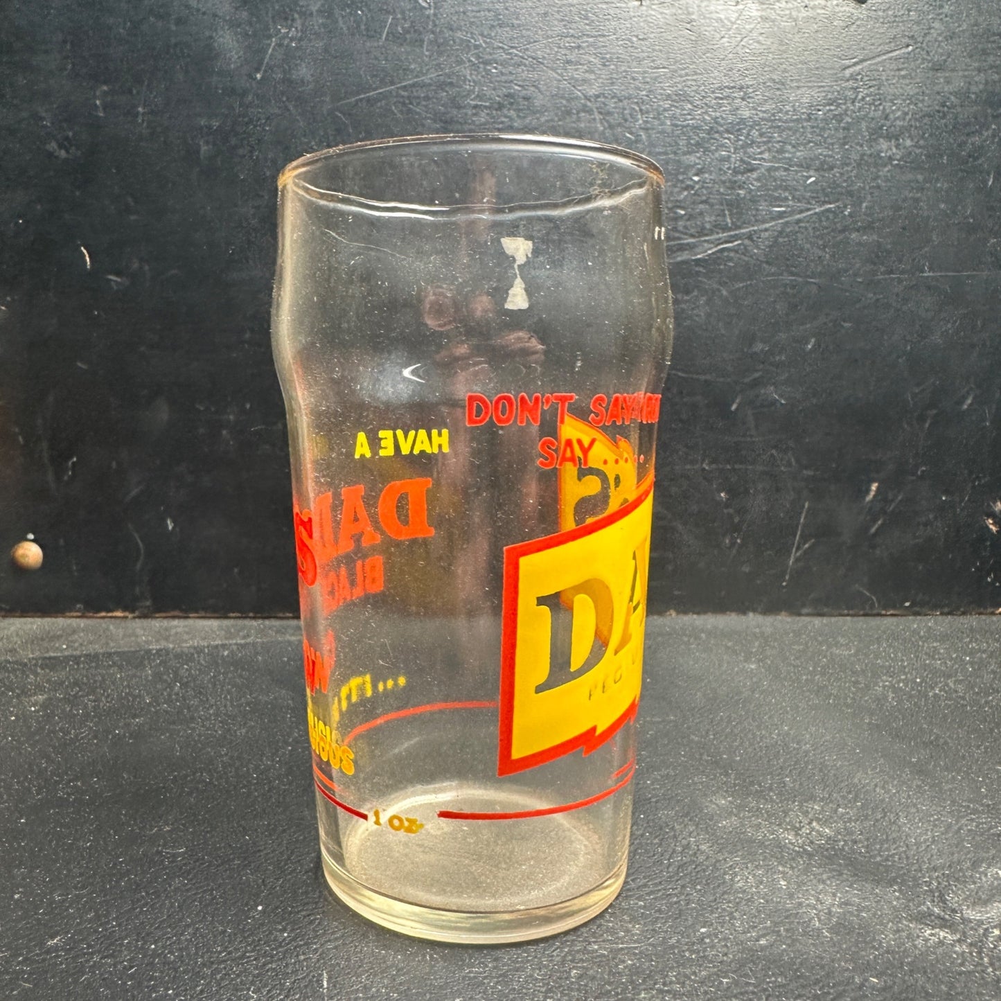 Vintage Dads Root Beer Measure Syrup Soda Fountain Glass Drinking Cup