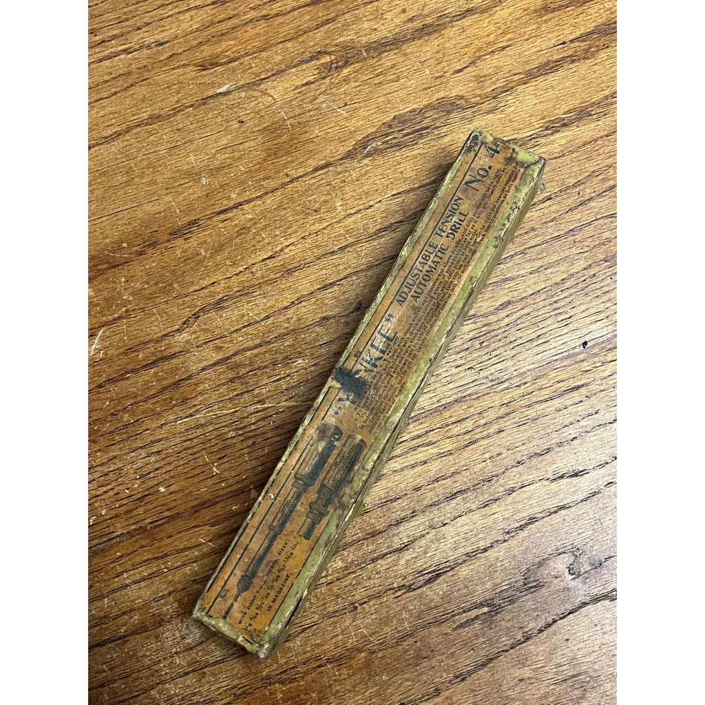 Antique North Bros Yankee No. 44 Adjustable Automatic Push Drill Orig Box & Bits