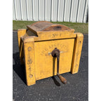 Antique Primitive Lightning 1 Butter Churn Mustard Yellow Paint Porter Blanchard