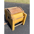 Antique Primitive Lightning 1 Butter Churn Mustard Yellow Paint Porter Blanchard