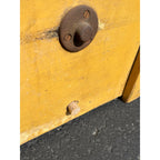 Antique Primitive Lightning 1 Butter Churn Mustard Yellow Paint Porter Blanchard