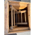 Antique Primitive Lightning 1 Butter Churn Mustard Yellow Paint Porter Blanchard